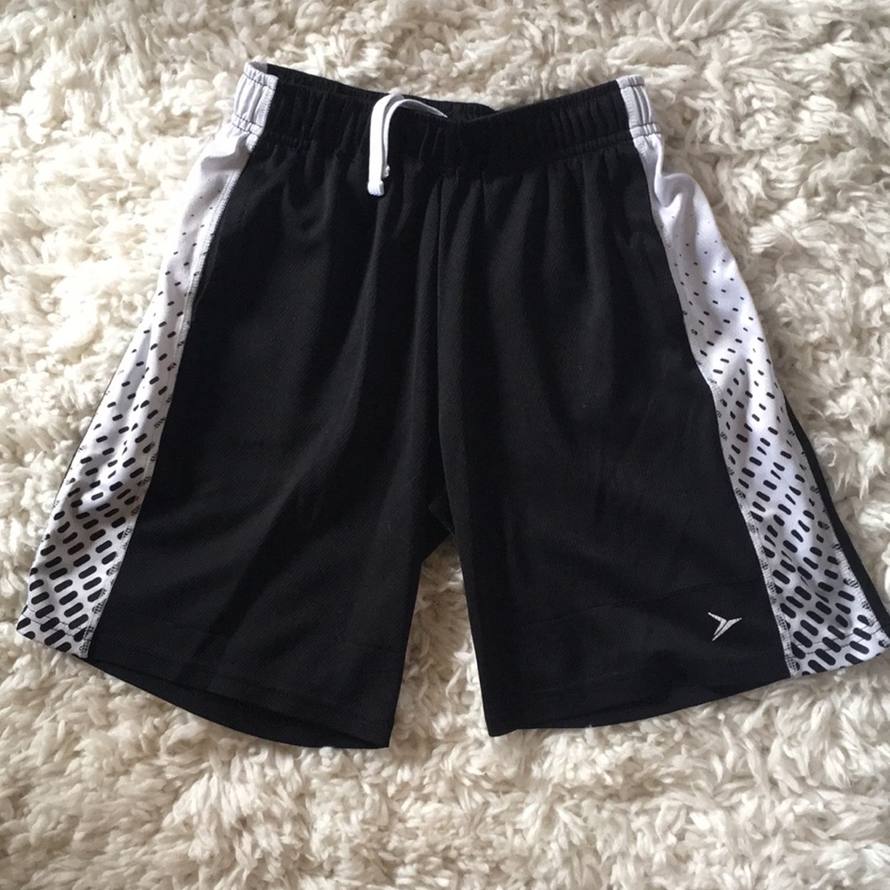 Black and white basketball shorts